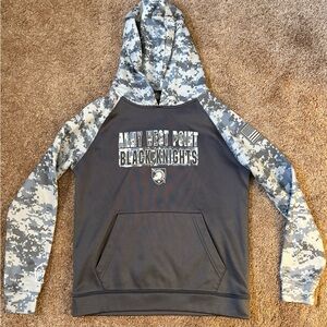 Colosseum Gray and Camouflage Army West Point Hoodie